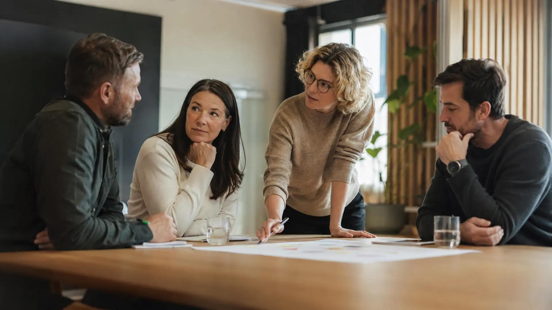 Projektteam undersøger forskellige synspunkter i en konstruktiv, faciliteret samtale